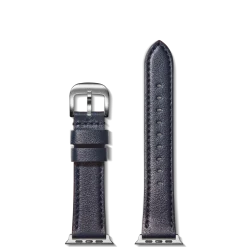 Hot Shinola 20mm Navy Leather Apple Watch Strap