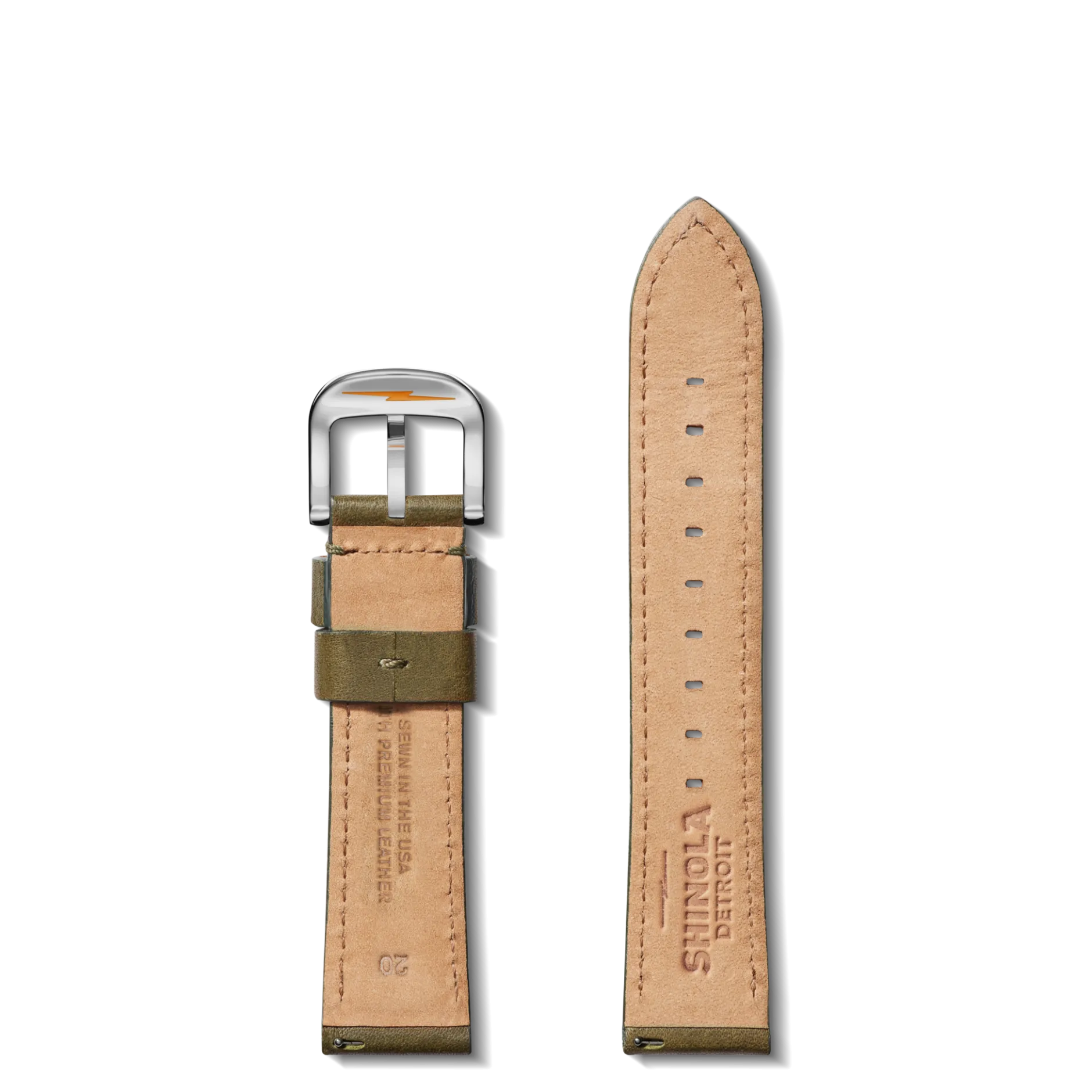 Hot Shinola 20mm Leather Watch Strap Olive