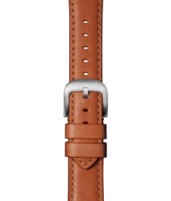 Shinola 20mm Orange Leather Apple Watch Strap