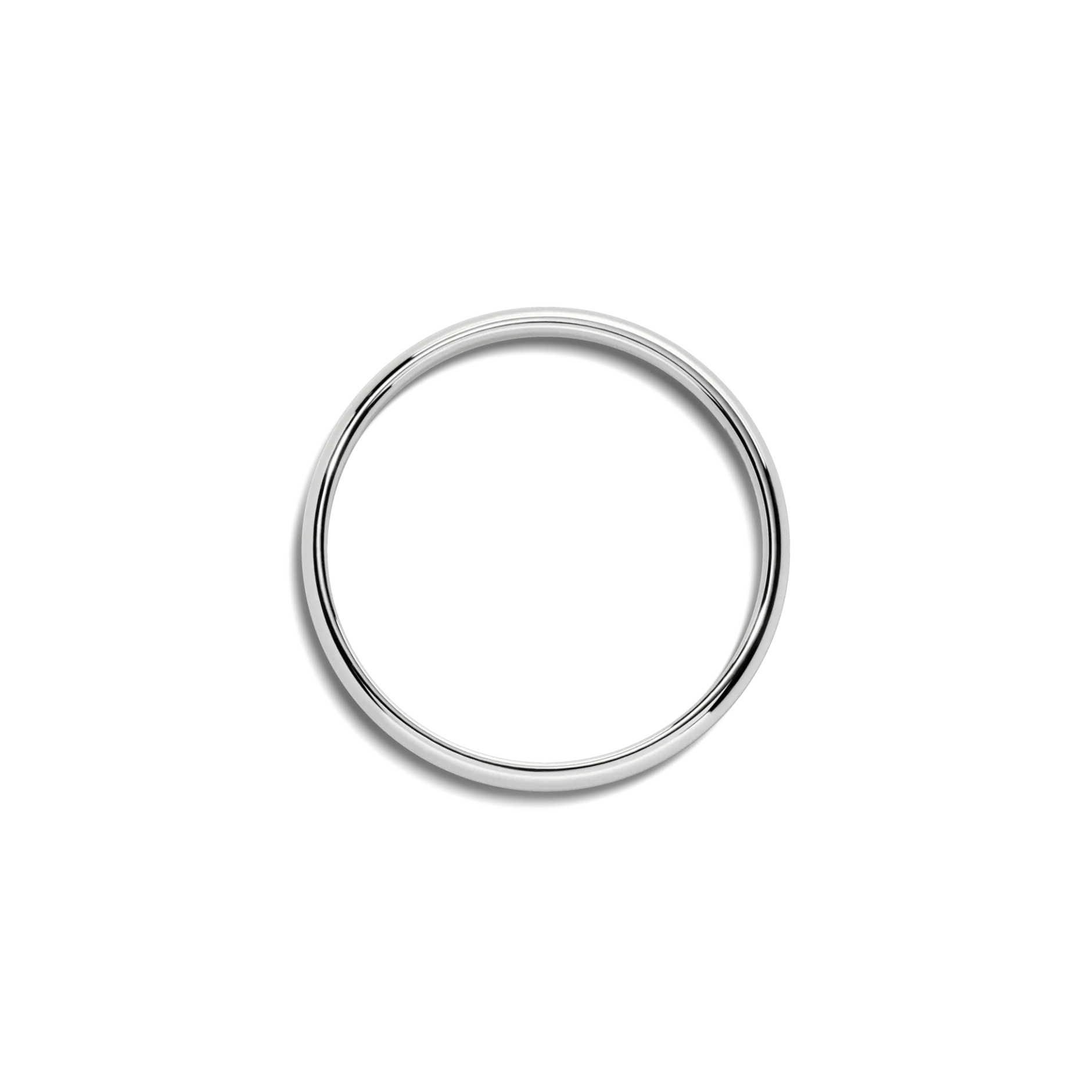 Online Shinola 2mm Round Band White Gold