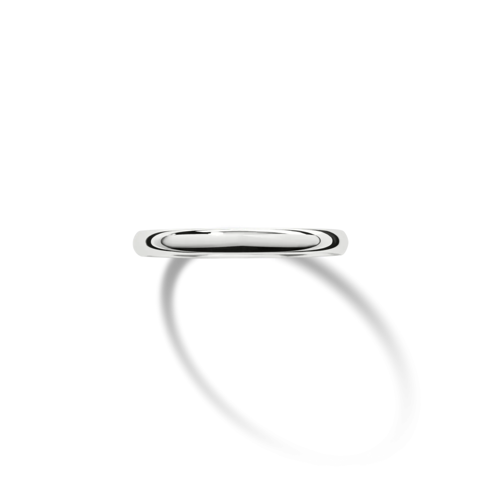 Online Shinola 2mm Round Band White Gold