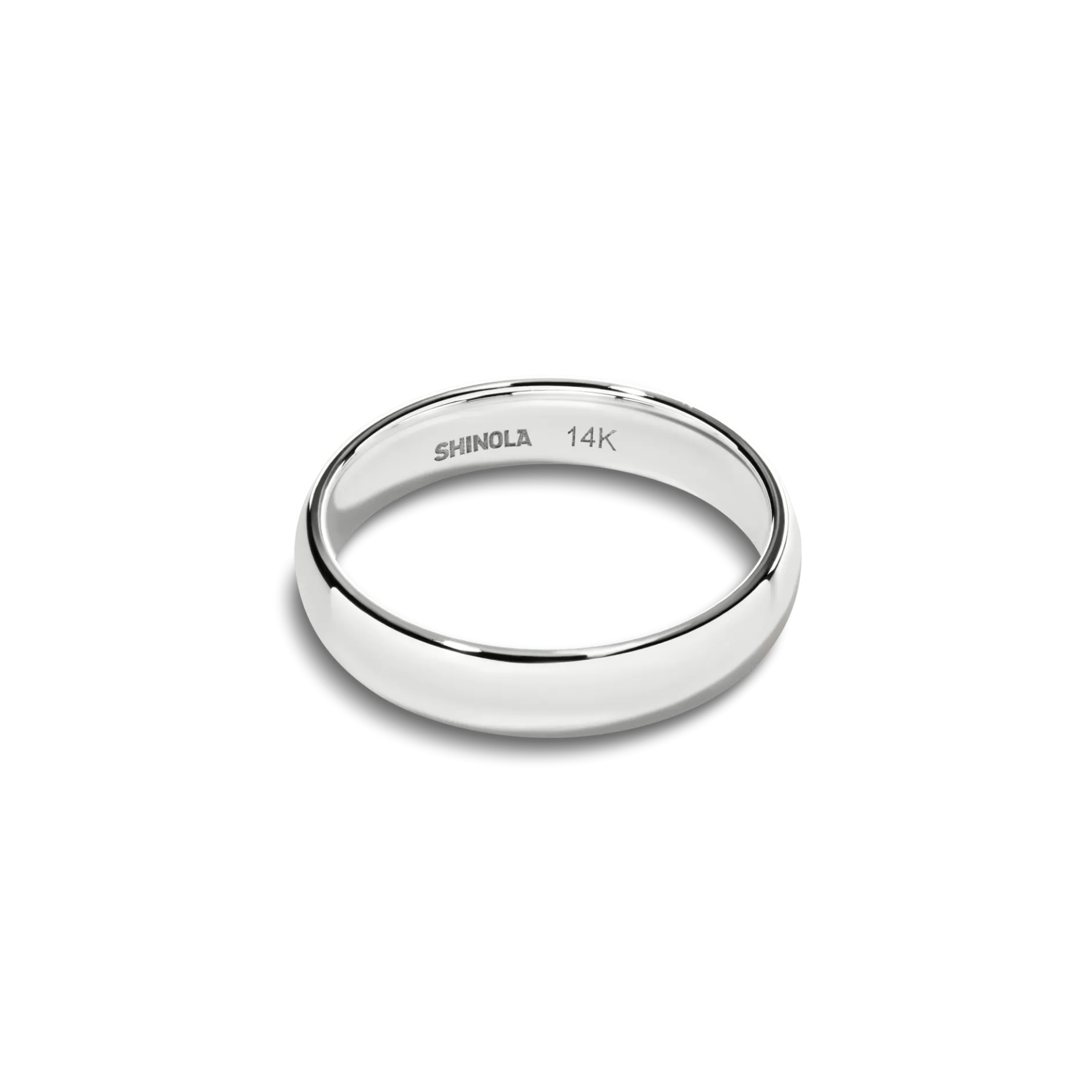 Discount Shinola 4mm Round Band White Gold