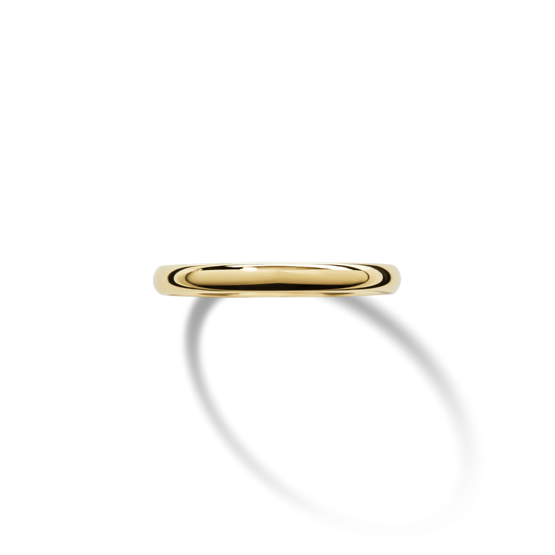 Best Shinola 2mm Round Band Yellow Gold