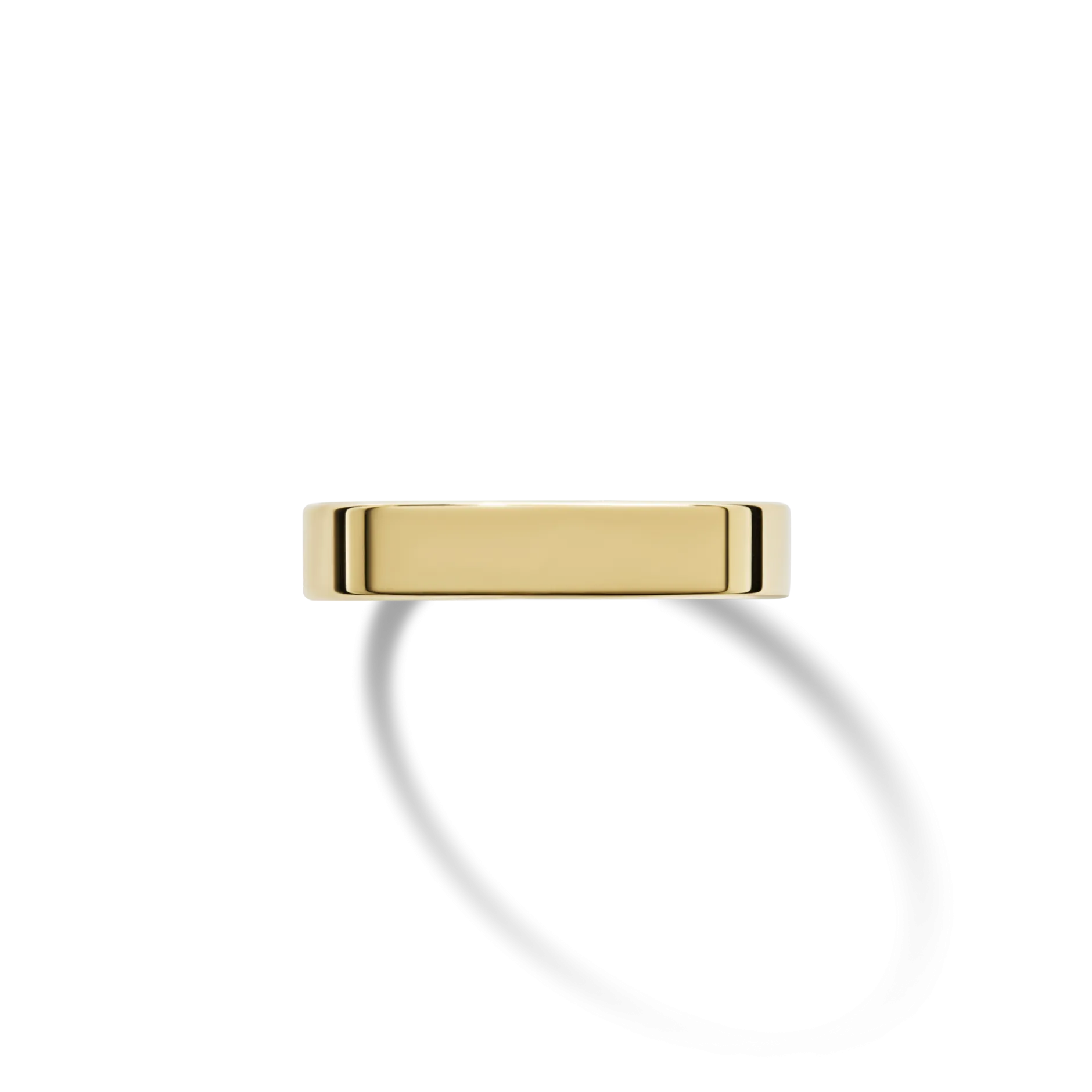 Shinola 4mm Round Band Yellow Gold