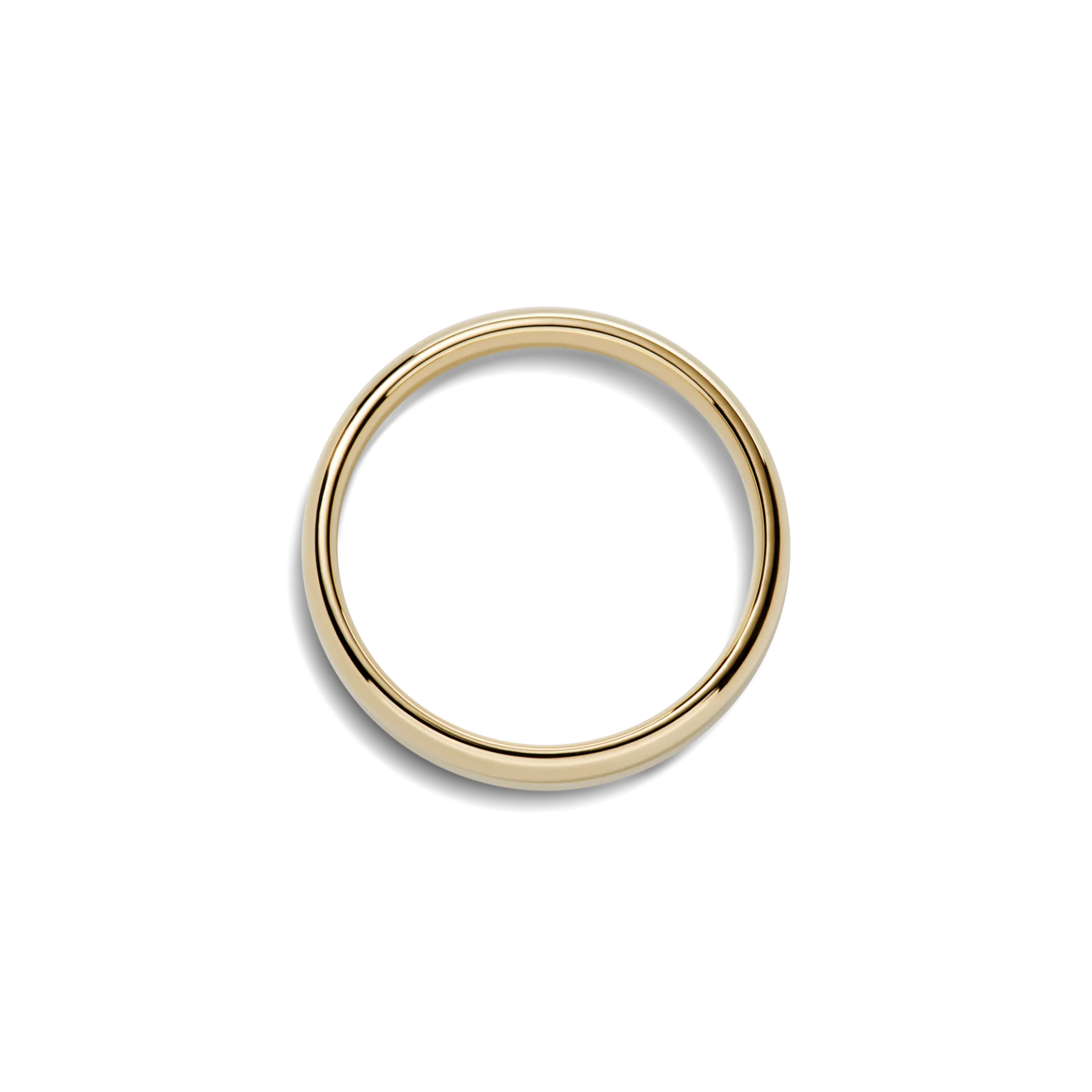 Shinola 4mm Round Band Yellow Gold