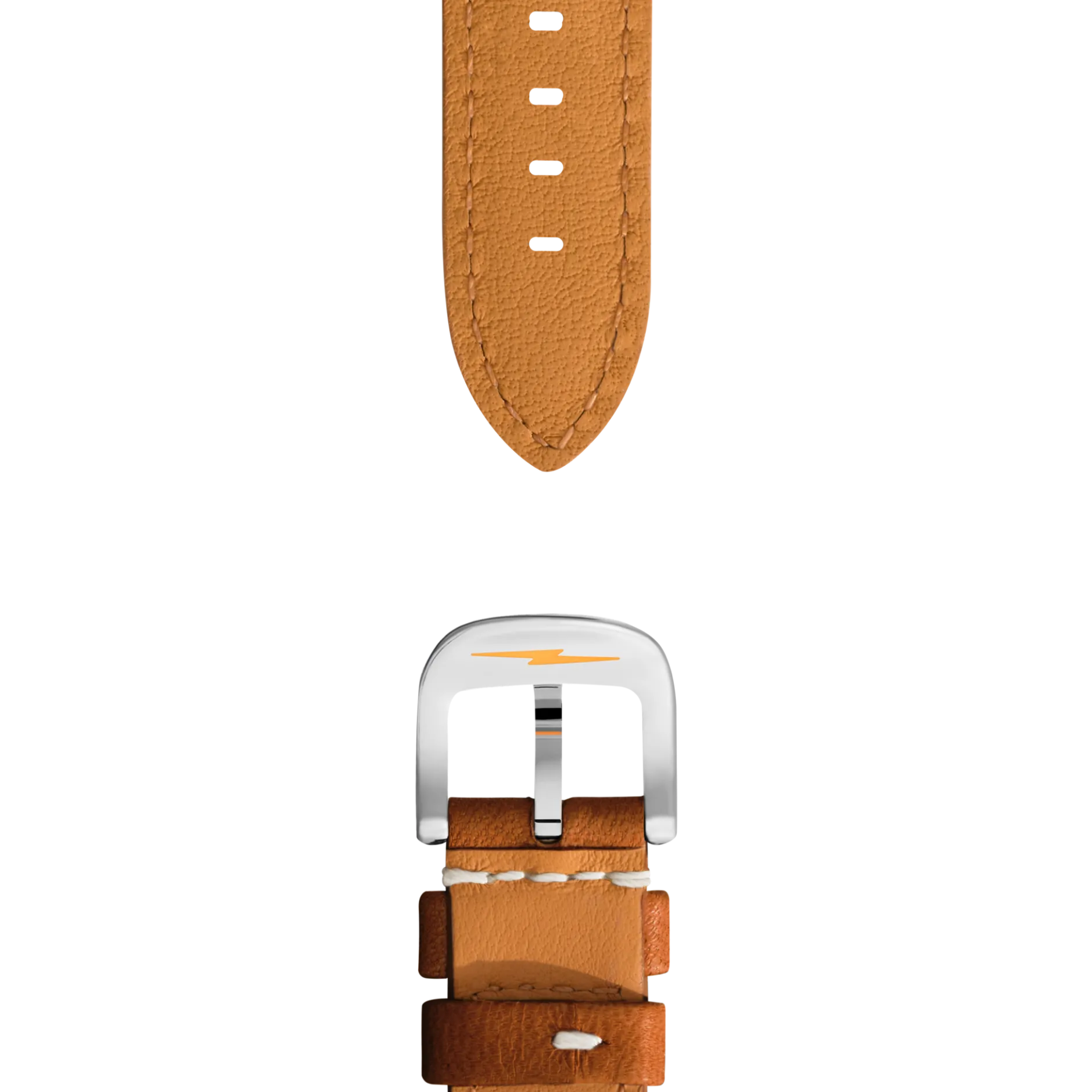 Shinola 20mm Tan Leather Watch Strap Tan & White