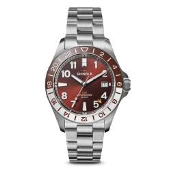 New Shinola Monster GMT Automatic Watch Whiskey