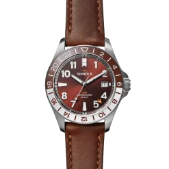 New Shinola Monster GMT Automatic Watch Whiskey