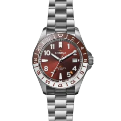 New Shinola Monster GMT Automatic Watch Whiskey