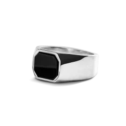 Shinola Octagonal Signet Ring Onyx