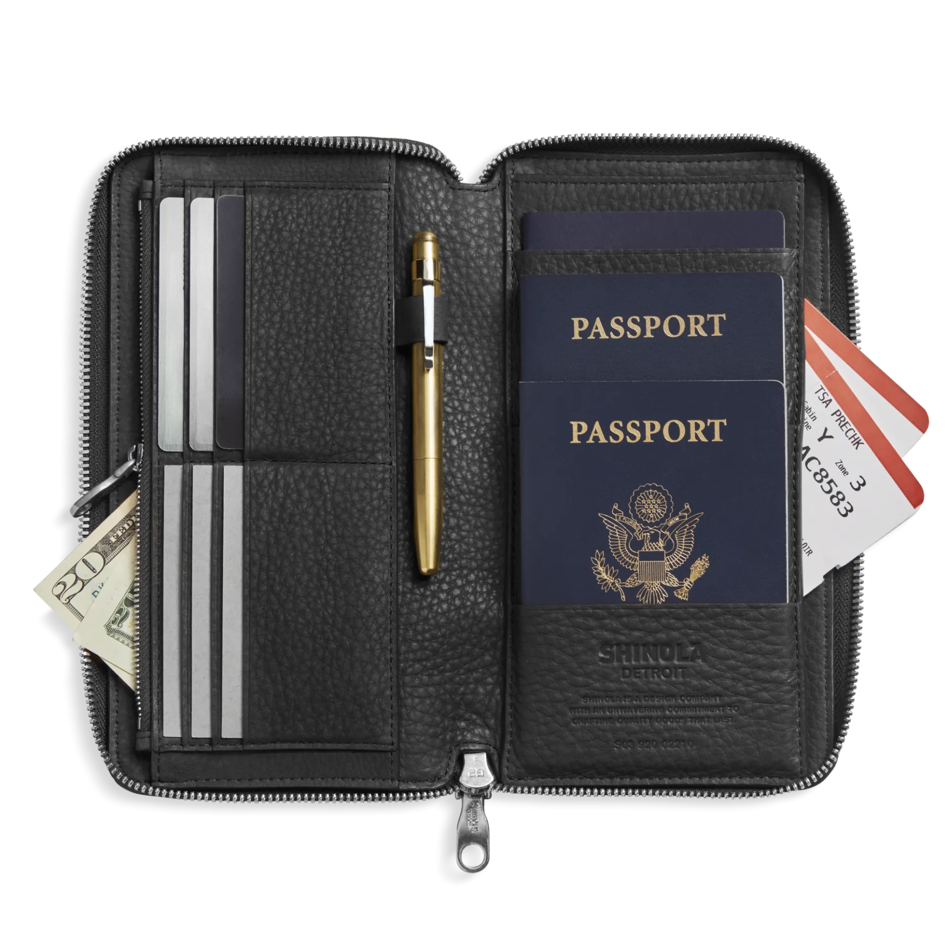 Clearance Shinola Organizer Wallet Black