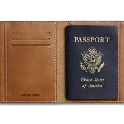 Shinola Passport Holder Tan