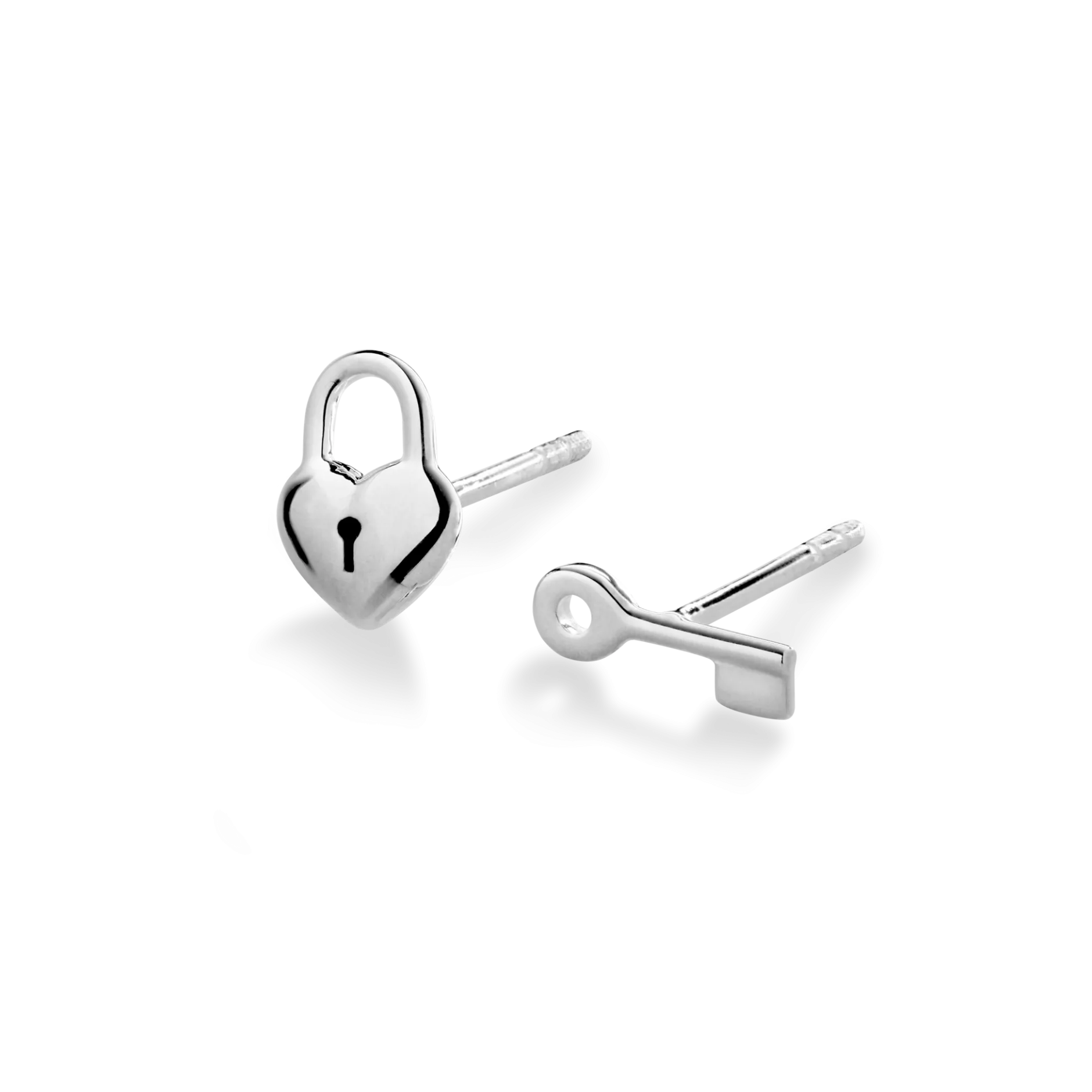 Discount Shinola Petite Heart and Lock Earrings