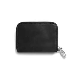 Shinola Pocket Small Zip Around Wallet Black