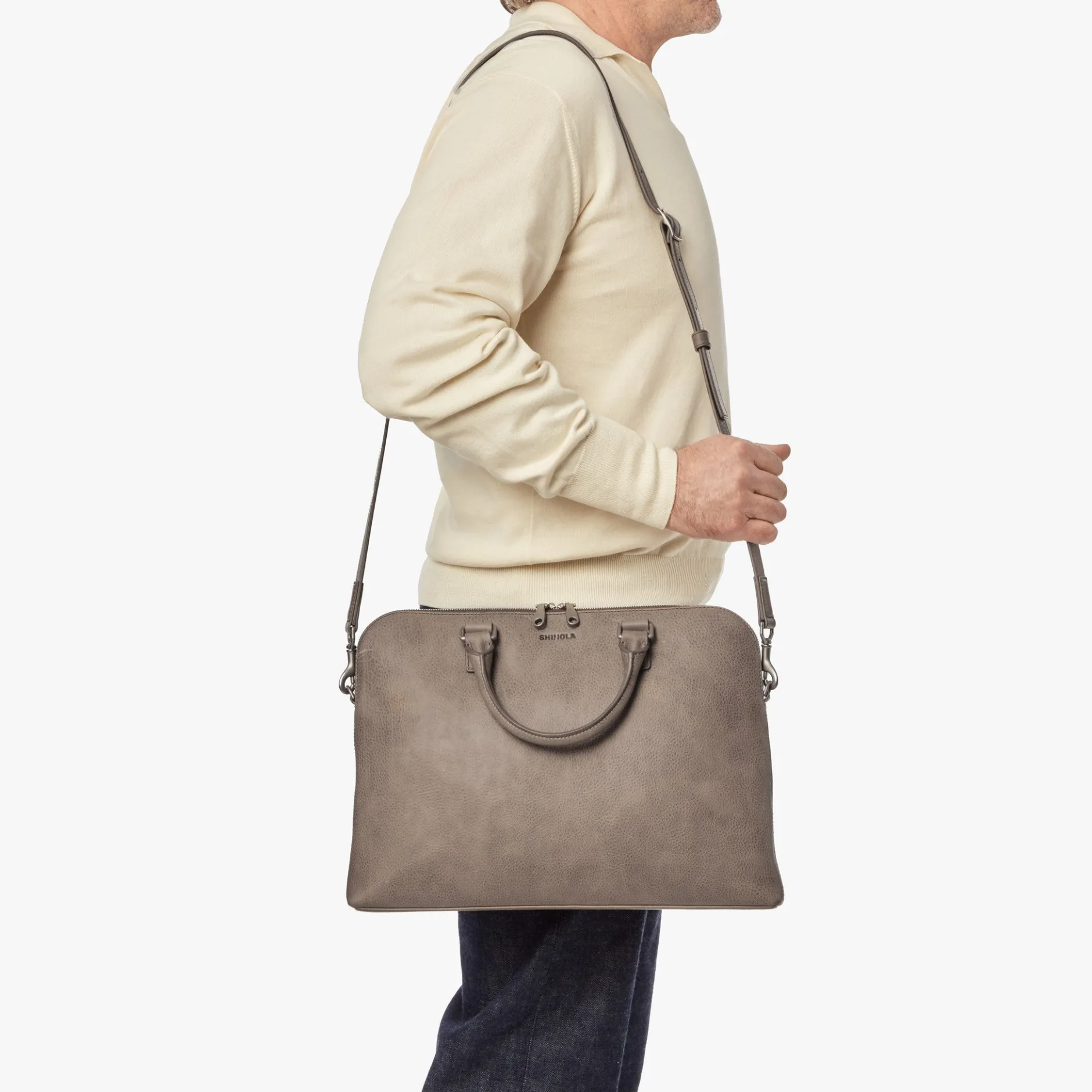 Clearance Shinola Portfolio Briefcase Stone