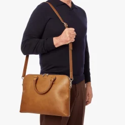 Shinola Portfolio Briefcase Tan