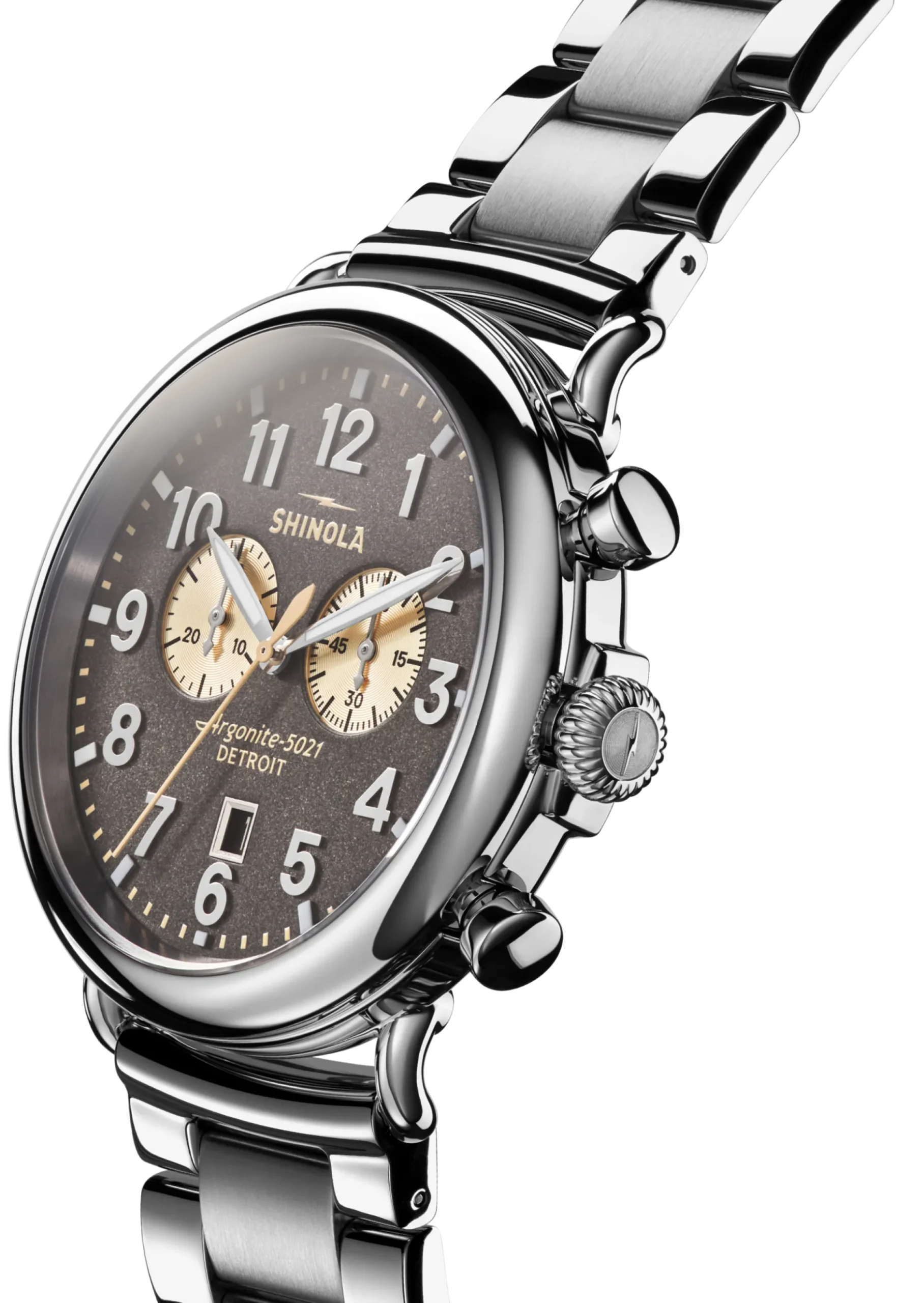 New Shinola Runwell Chronograph Watch Cool Gray