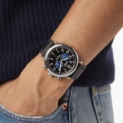 Hot Shinola Runwell Chronograph Watch Glossy Black