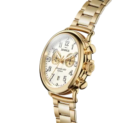 Best Shinola Runwell Chronograph Watch Ivory/Gold