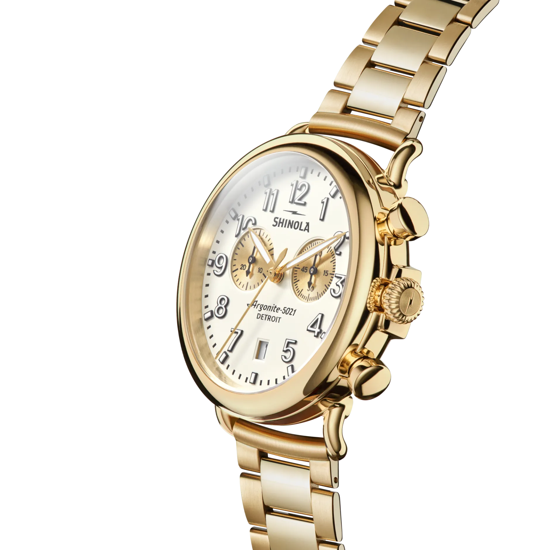 Best Shinola Runwell Chronograph Watch Ivory/Gold