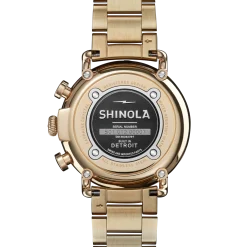 Best Shinola Runwell Chronograph Watch Ivory/Gold