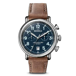 Shinola Runwell Chronograph Watch Midnight Blue