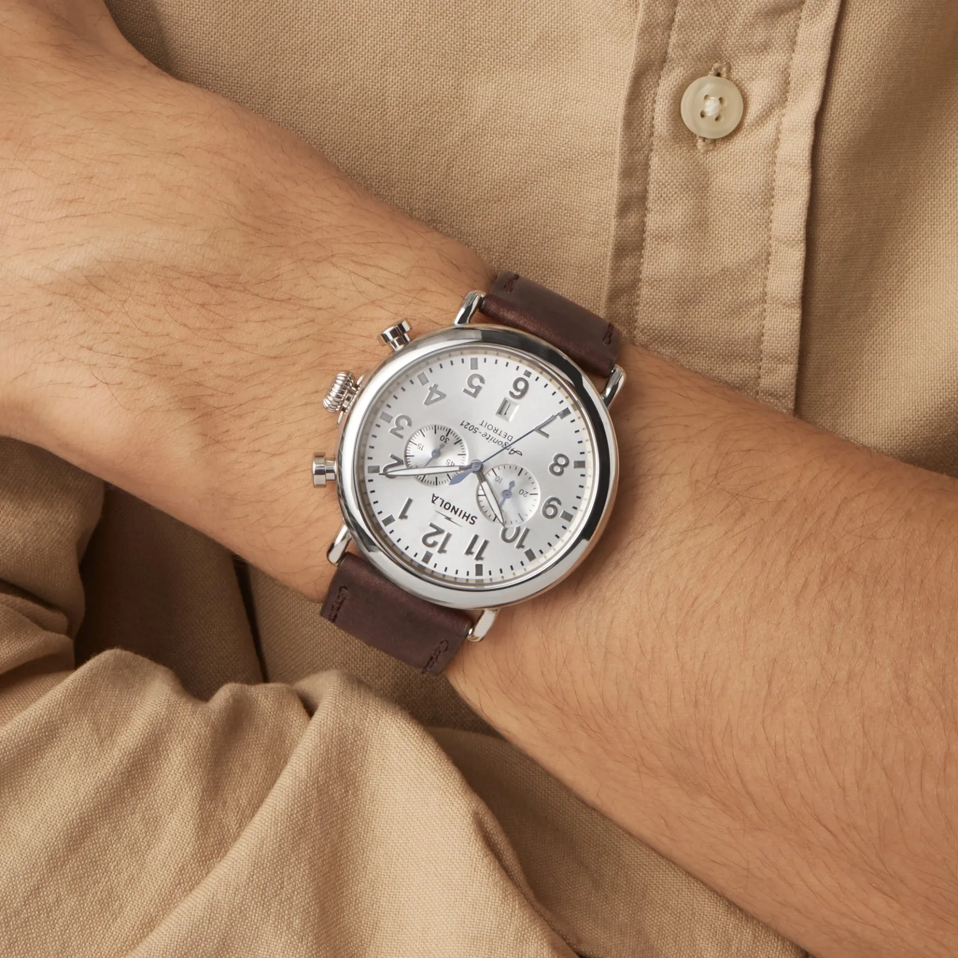 Best Shinola Runwell Chronograph Watch Silver