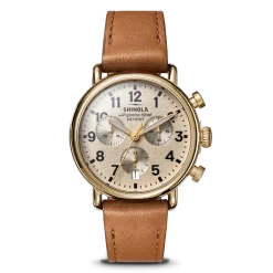 Hot Shinola Runwell Chronograph Watch Cream