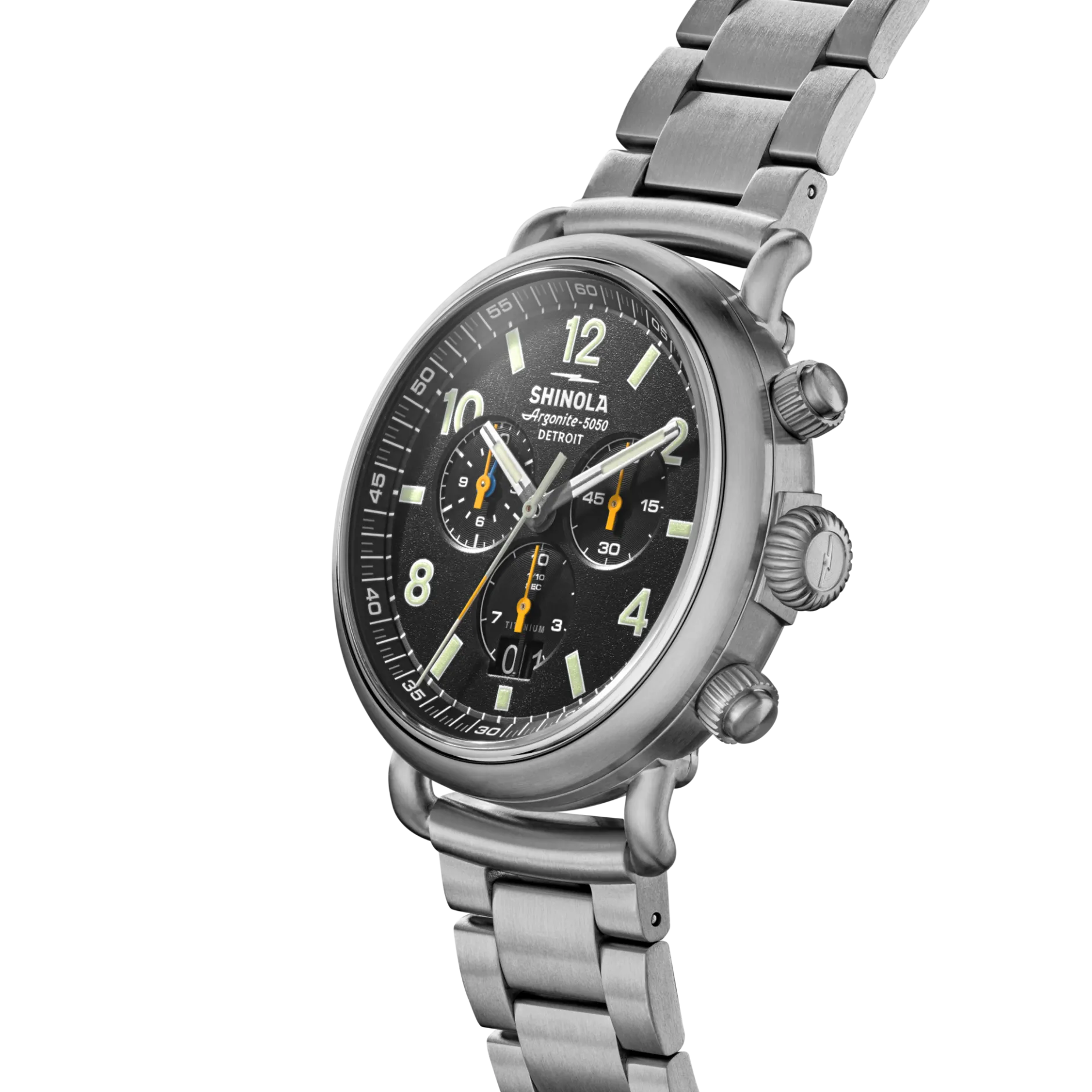 Sale Shinola Runwell Chronograph West Wind Watch Gift Set with Additional Strap Black