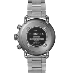Clearance Shinola Runwell Chronograph West Wind Watch Gift Set with Additional Strap Midnight Blue
