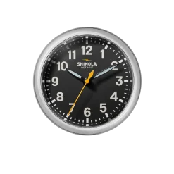 New Shinola 6" Runwell Clock Black