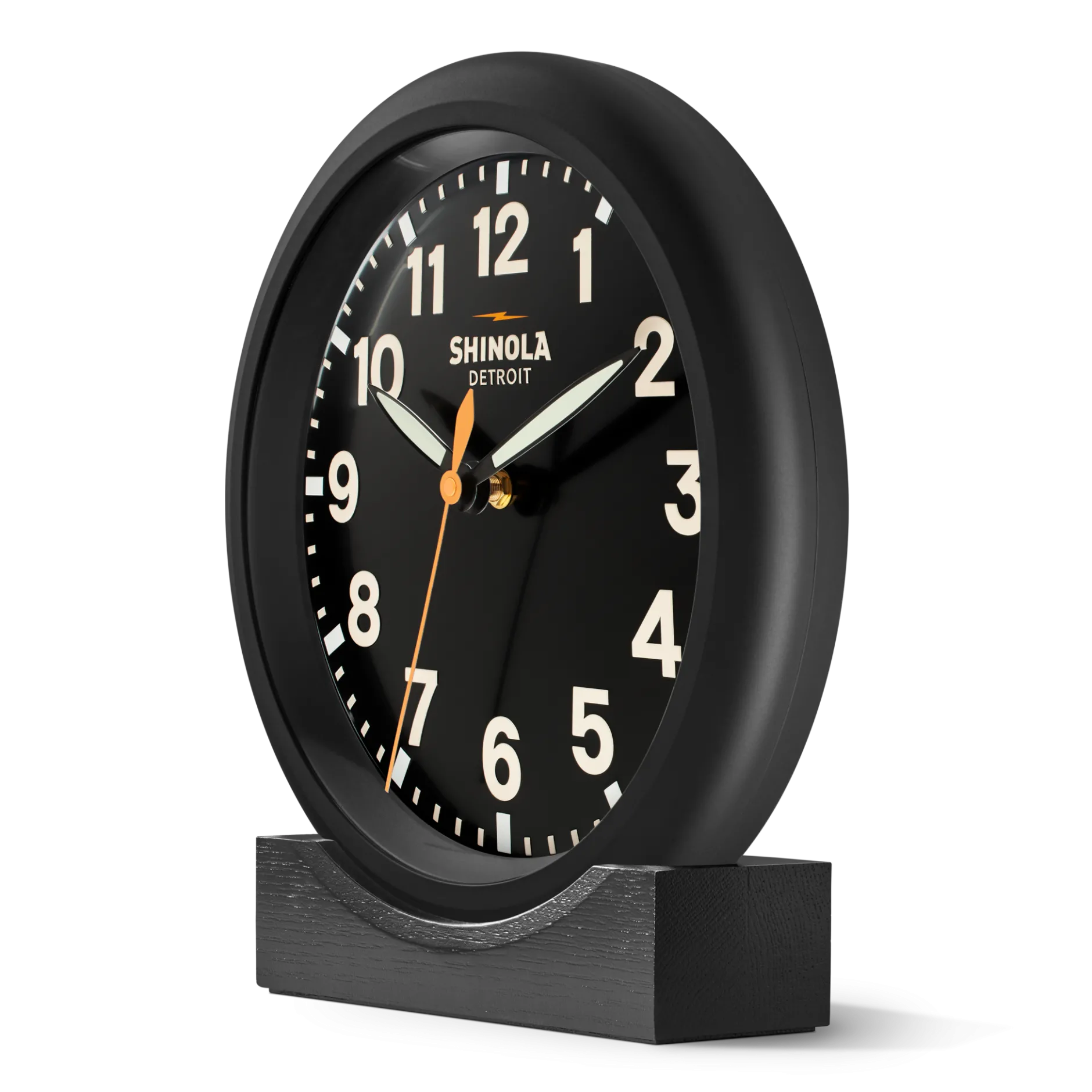 New Shinola 14" Runwell Clock Black/Black