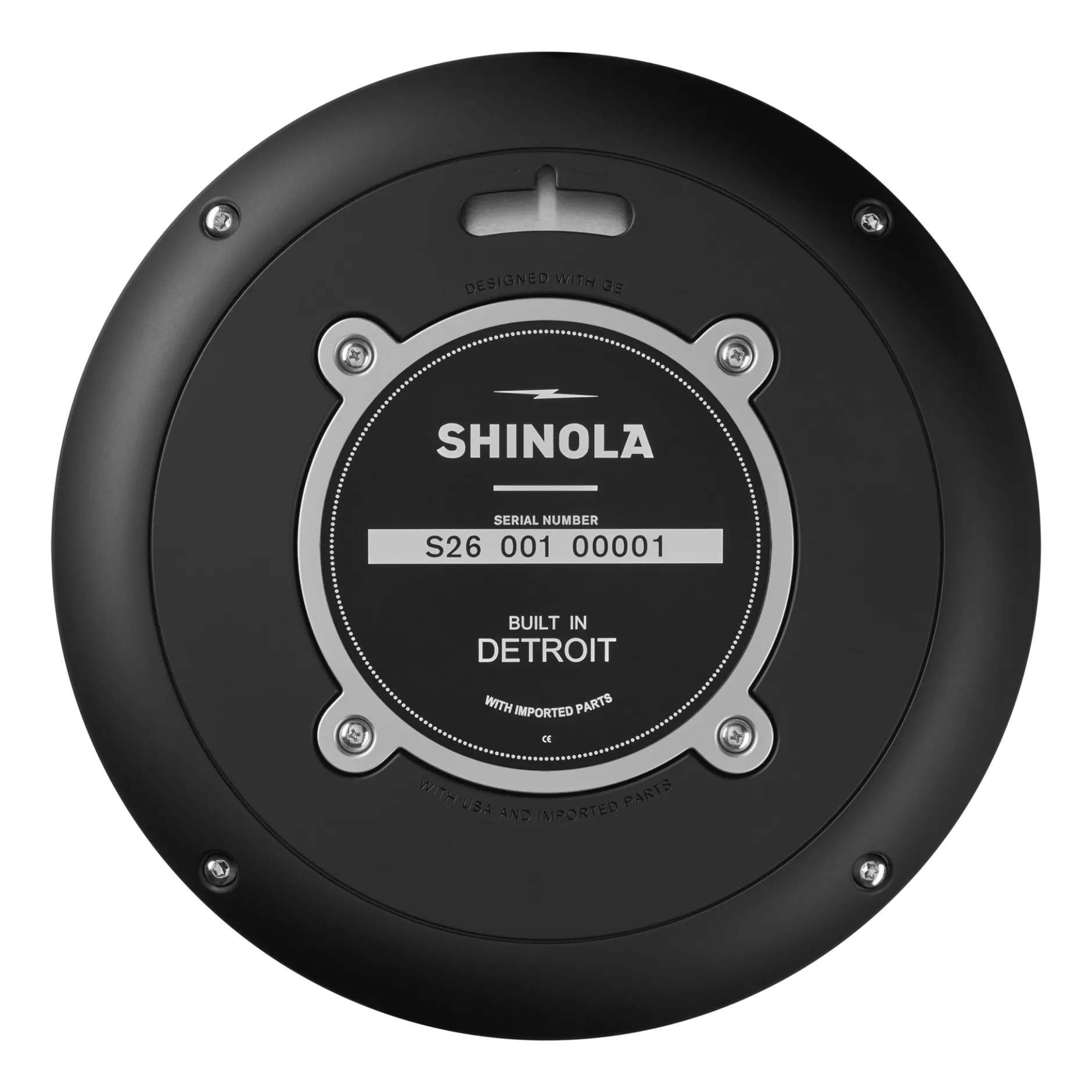 New Shinola 14" Runwell Clock Black/Black