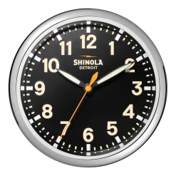 Clearance Shinola 14" Runwell Clock Black/Silver