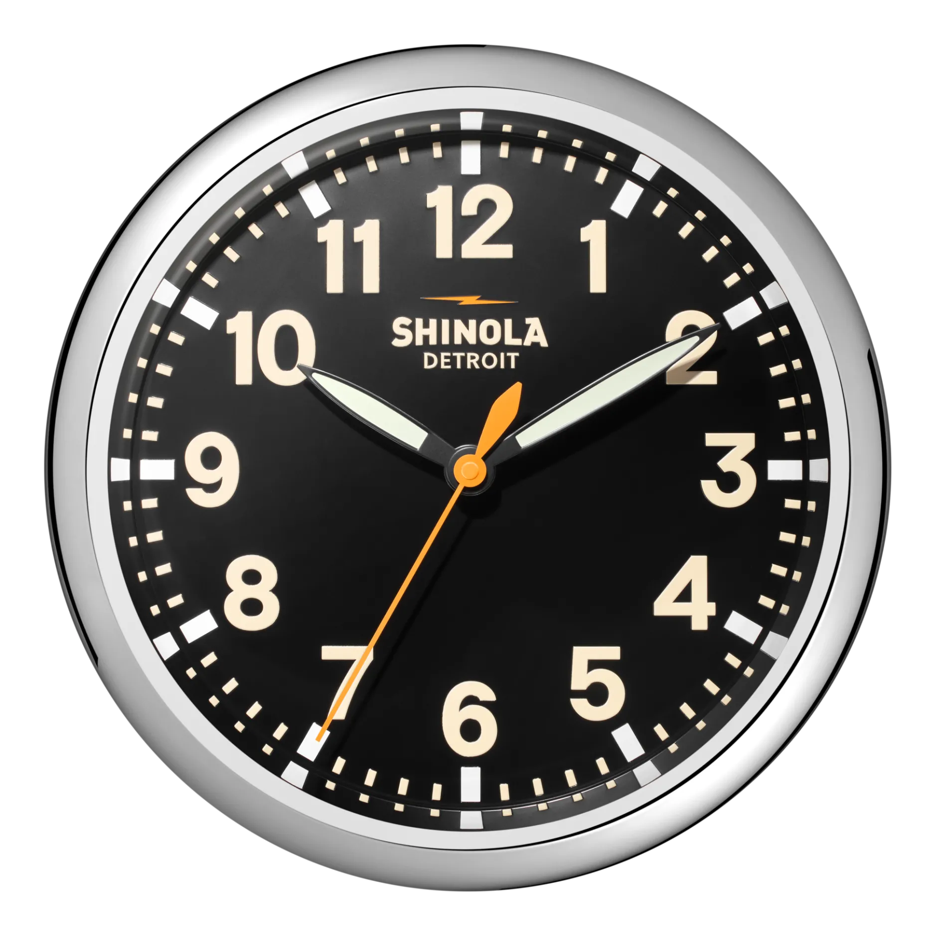 Clearance Shinola 14" Runwell Clock Black/Silver
