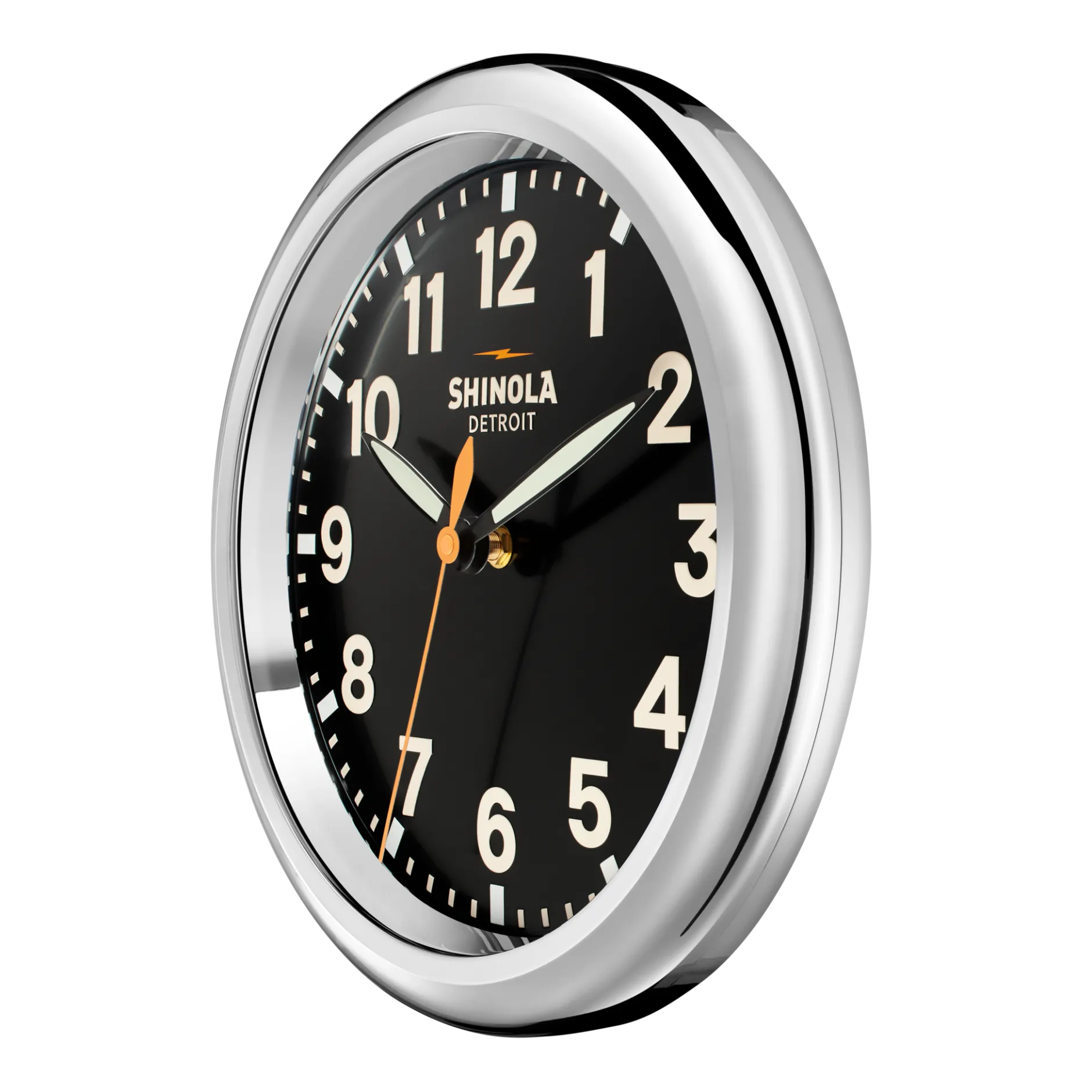 Clearance Shinola 14" Runwell Clock Black/Silver