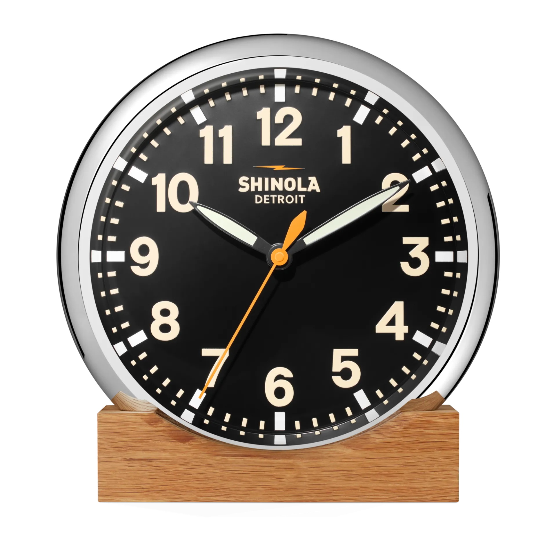 Clearance Shinola 14" Runwell Clock Black/Silver