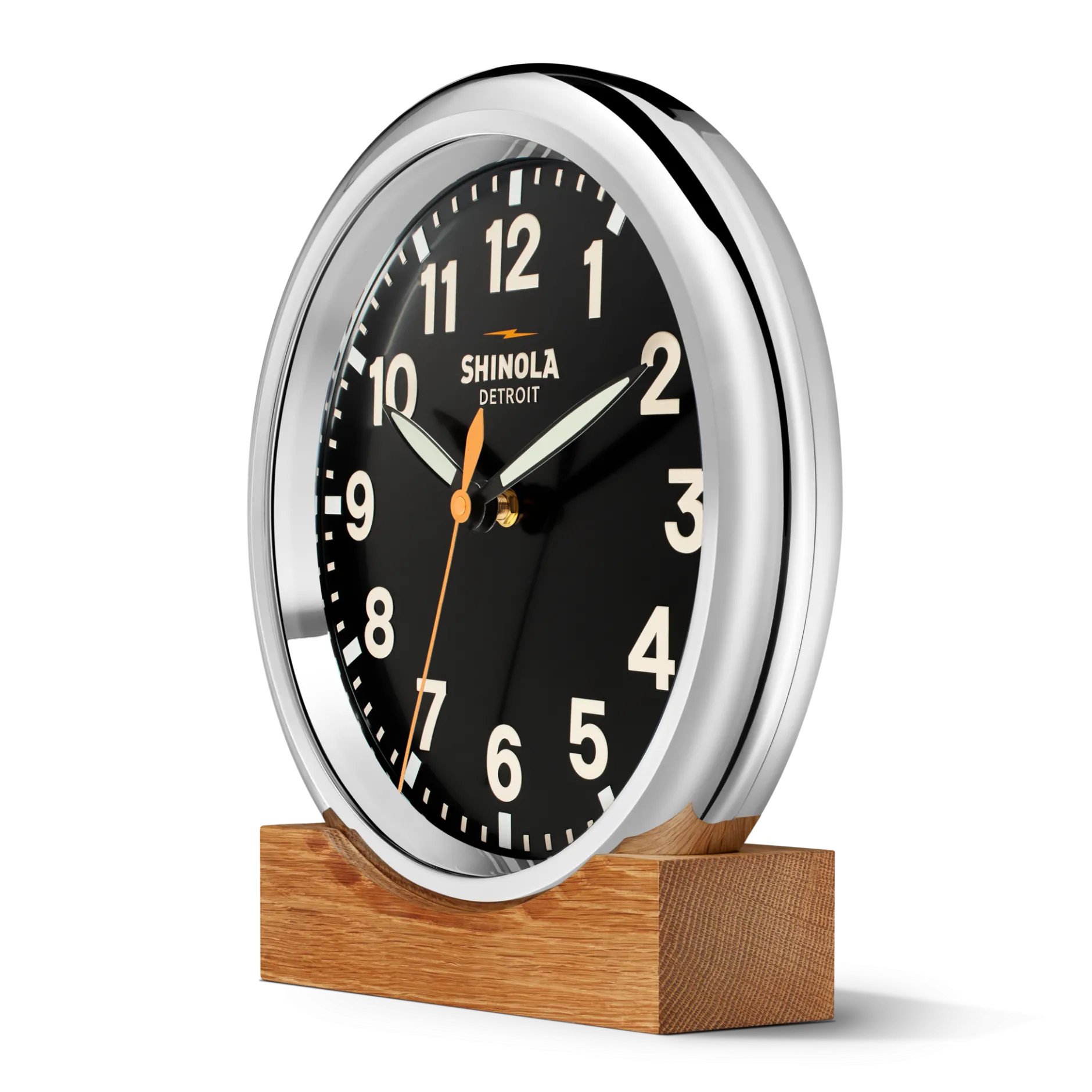 Clearance Shinola 14" Runwell Clock Black/Silver