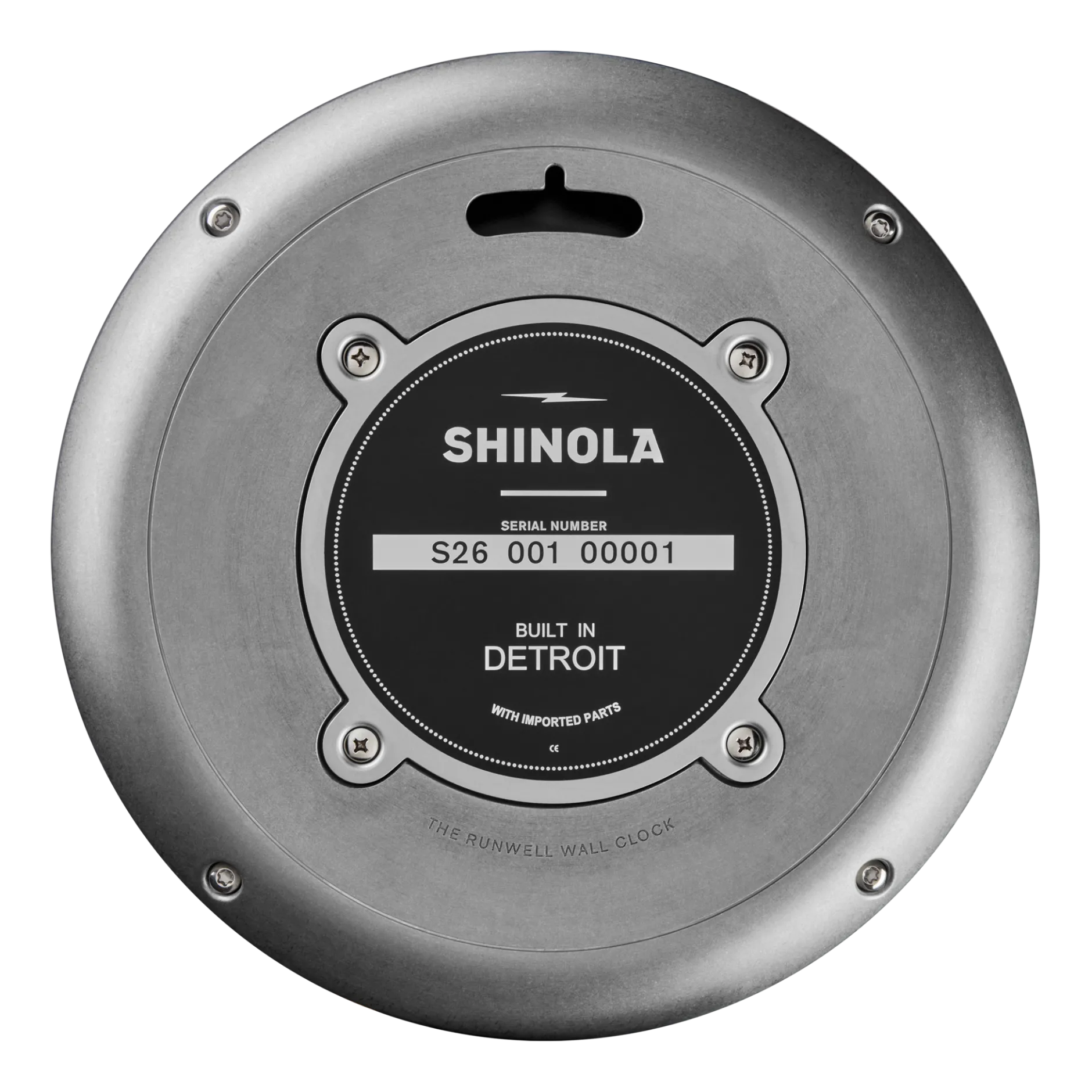 Sale Shinola 14" Runwell Clock Black/Tumbled Zinc