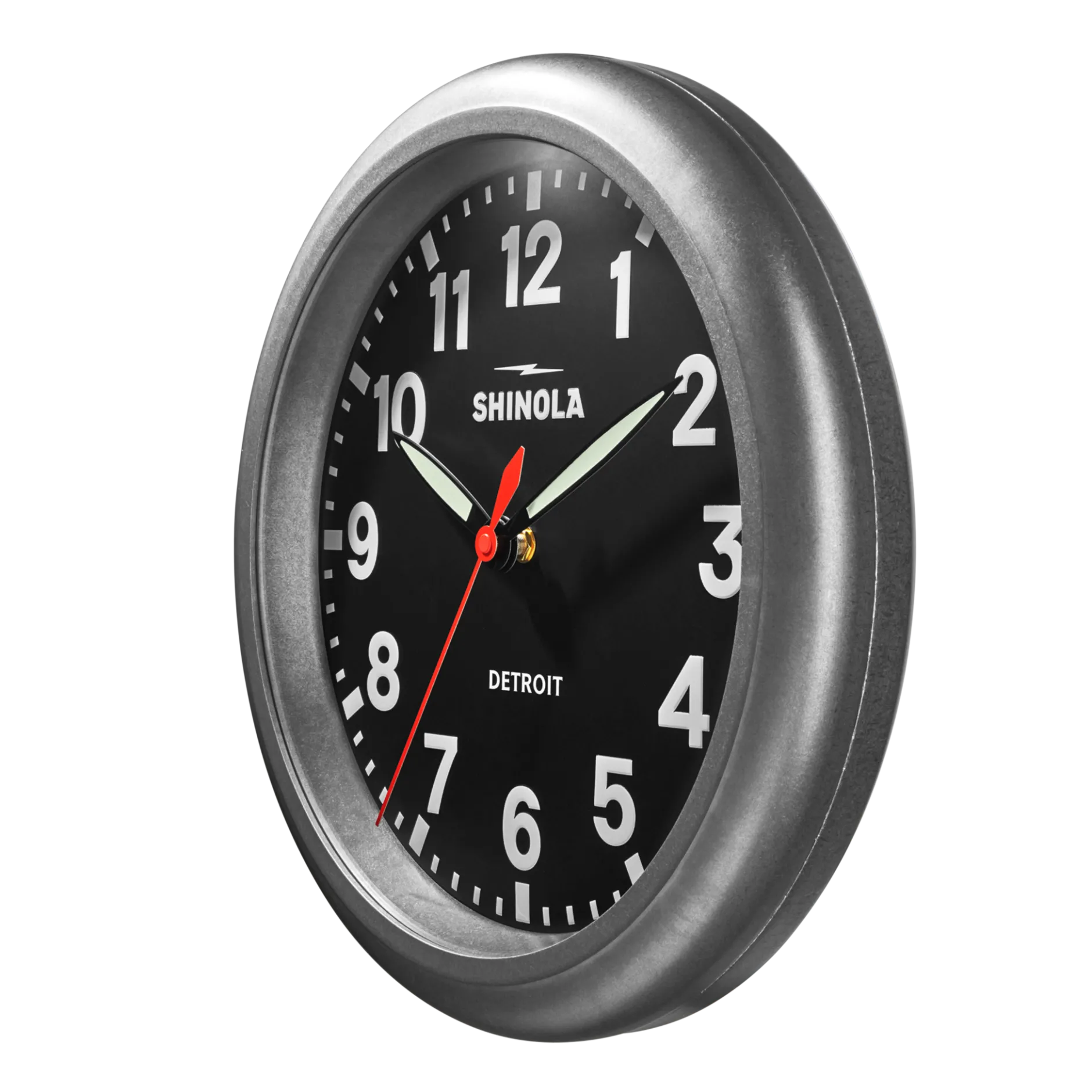 Sale Shinola 14" Runwell Clock Black/Tumbled Zinc