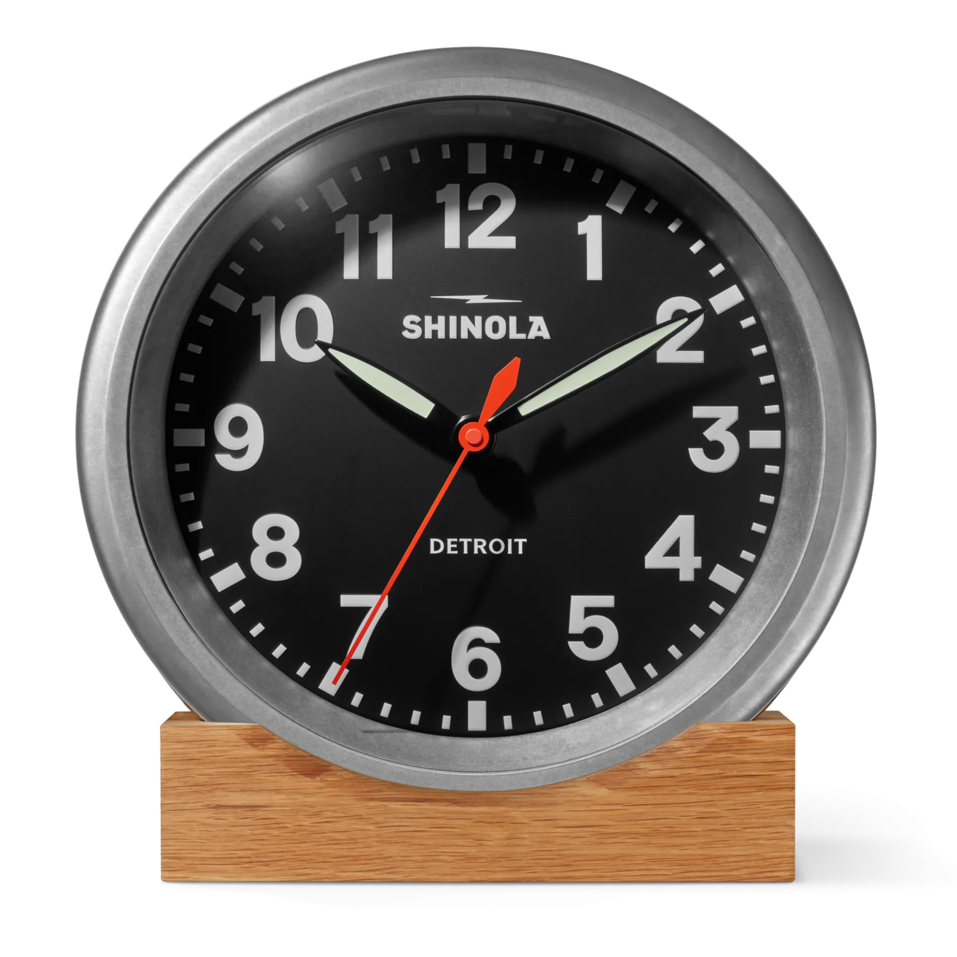 Sale Shinola 14" Runwell Clock Black/Tumbled Zinc