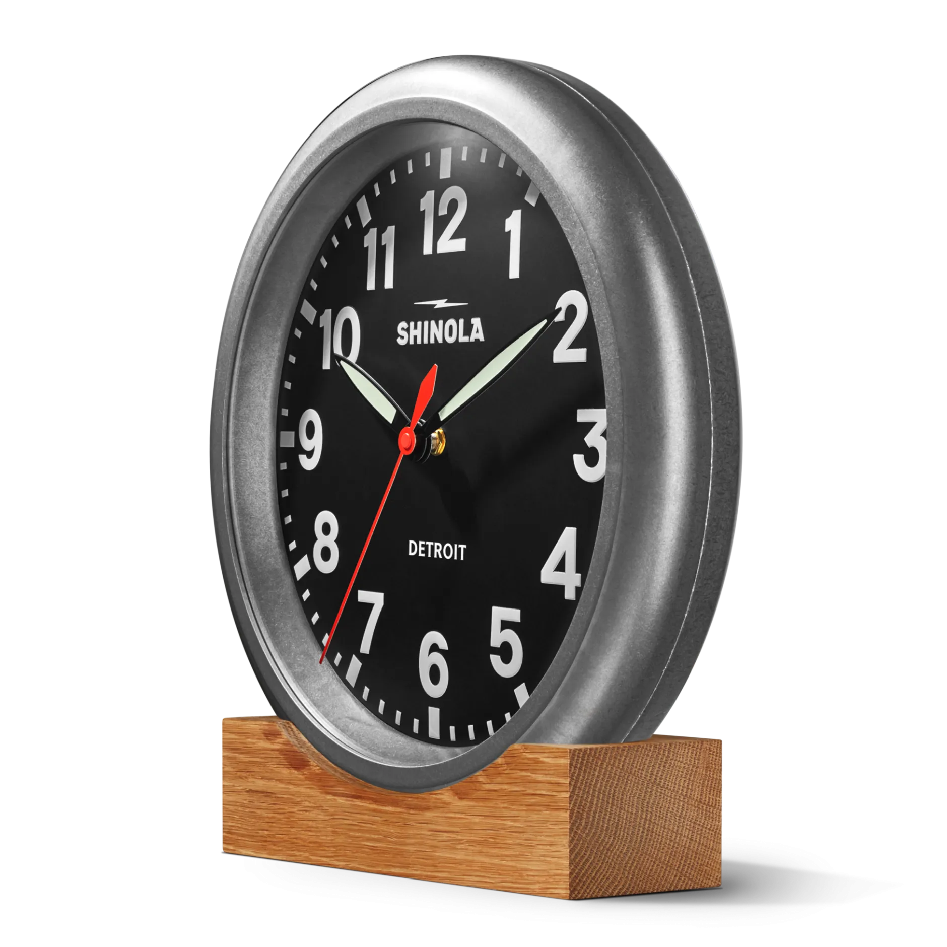 Sale Shinola 14" Runwell Clock Black/Tumbled Zinc