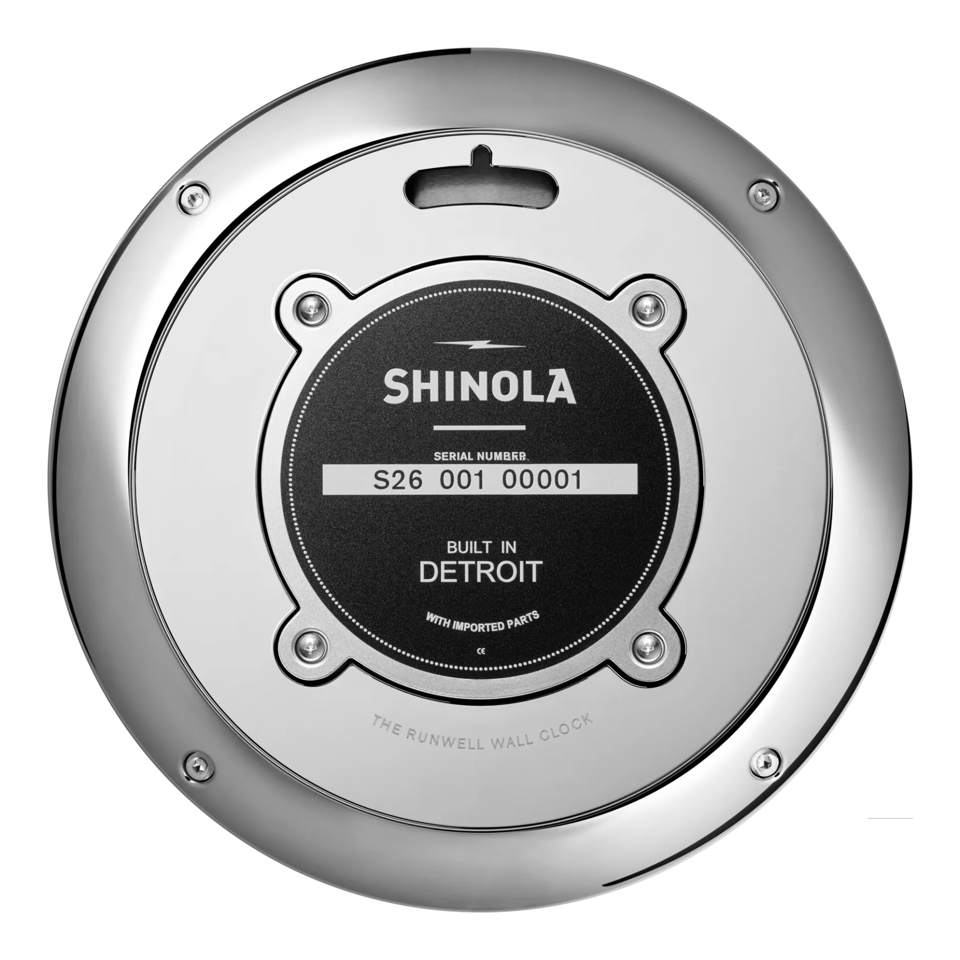 Shinola 14" Runwell Clock Navy/Silver