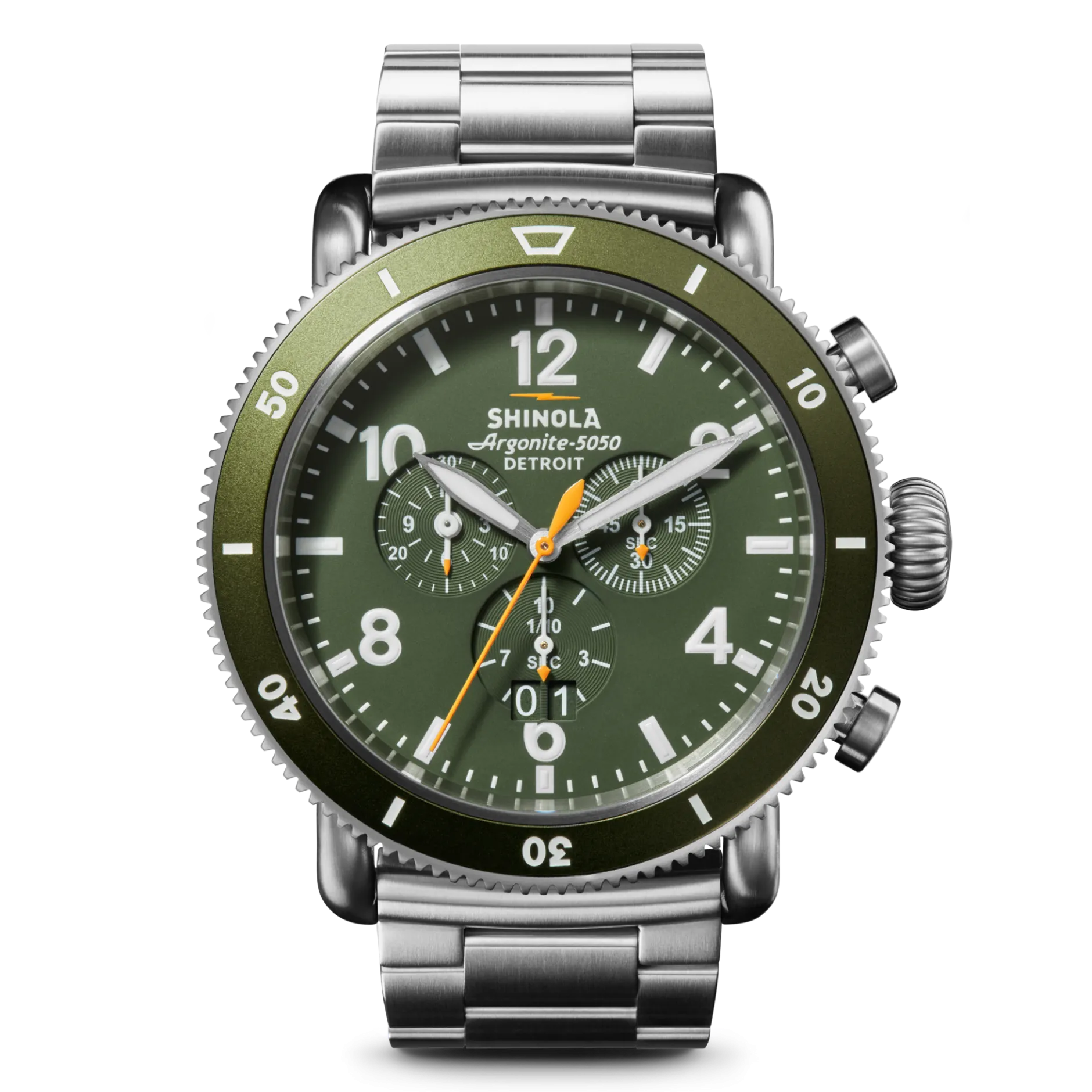 Sale Shinola Runwell Sport Chronograph Watch Dark Olive