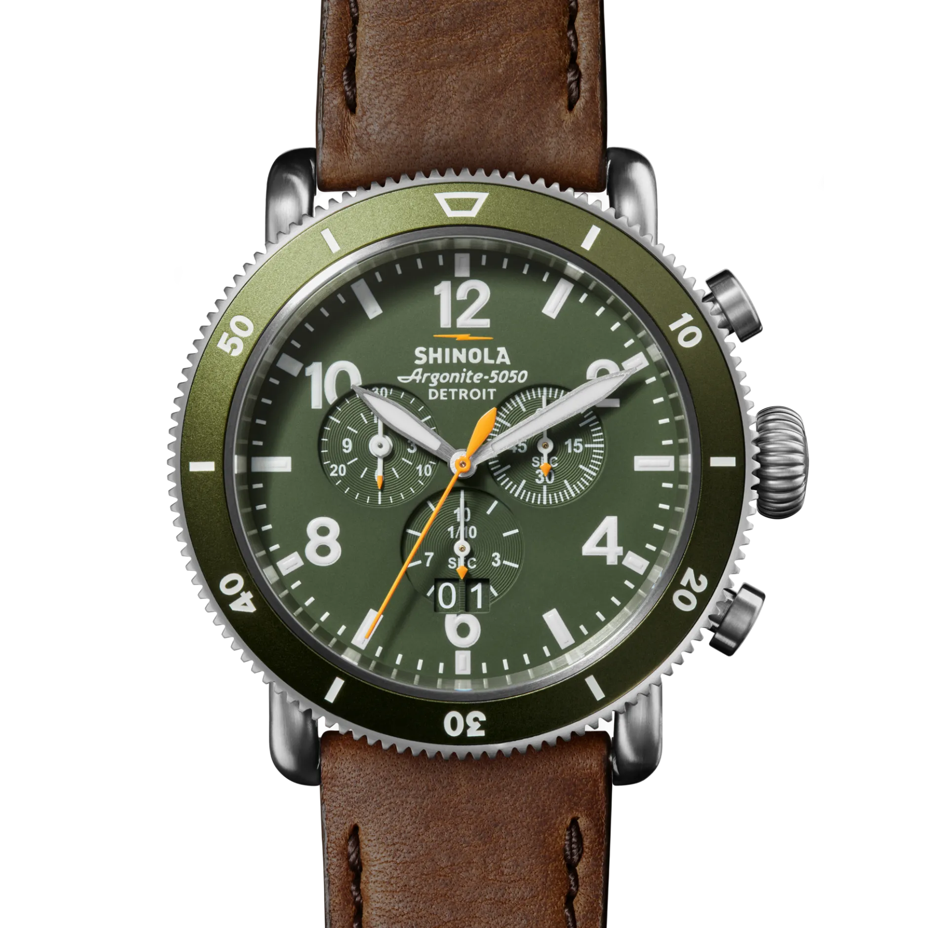 Sale Shinola Runwell Sport Chronograph Watch Dark Olive