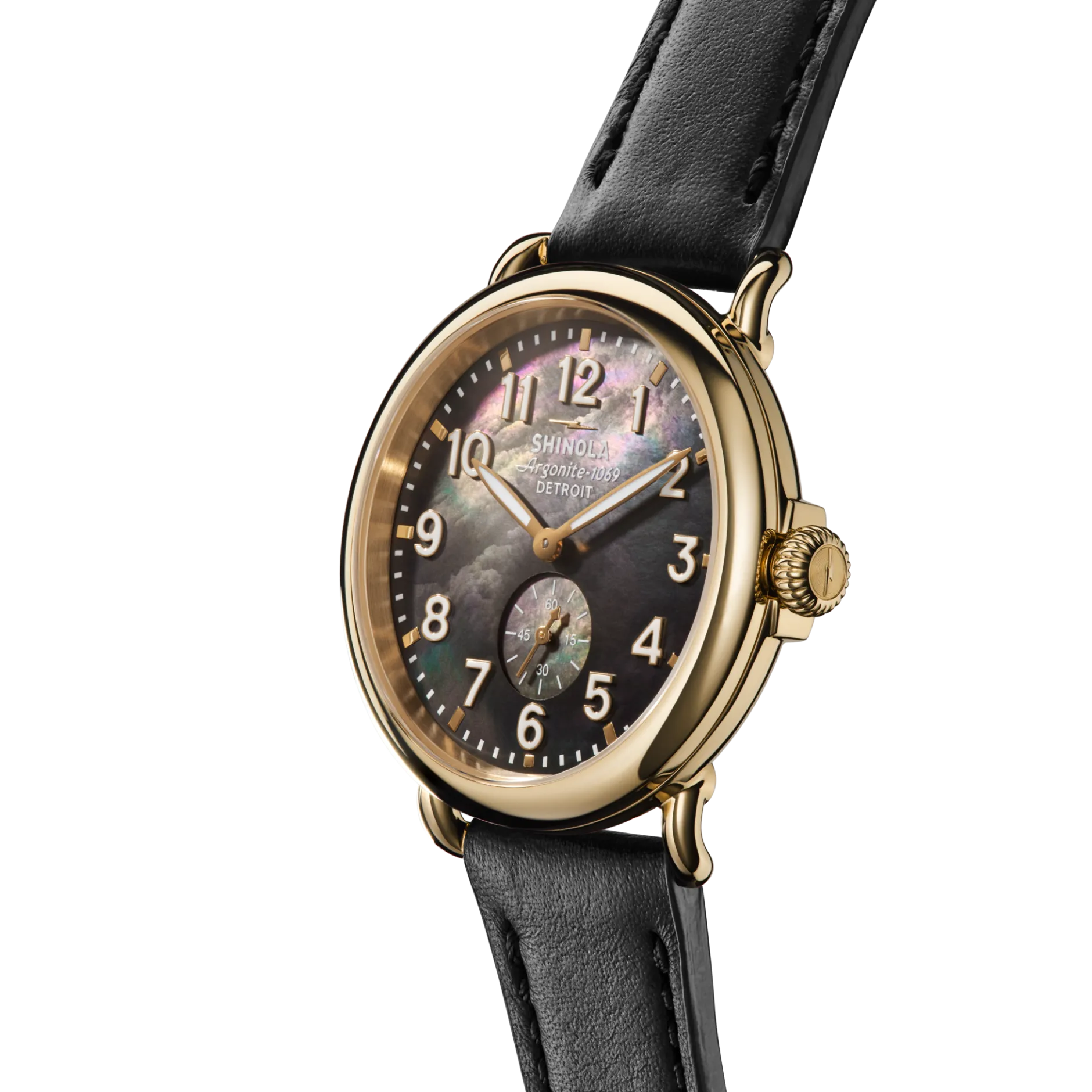 Sale Shinola Runwell Watch Black Mother of Pearl