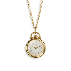 Outlet Shinola Runwell Watch Pendant Necklace White