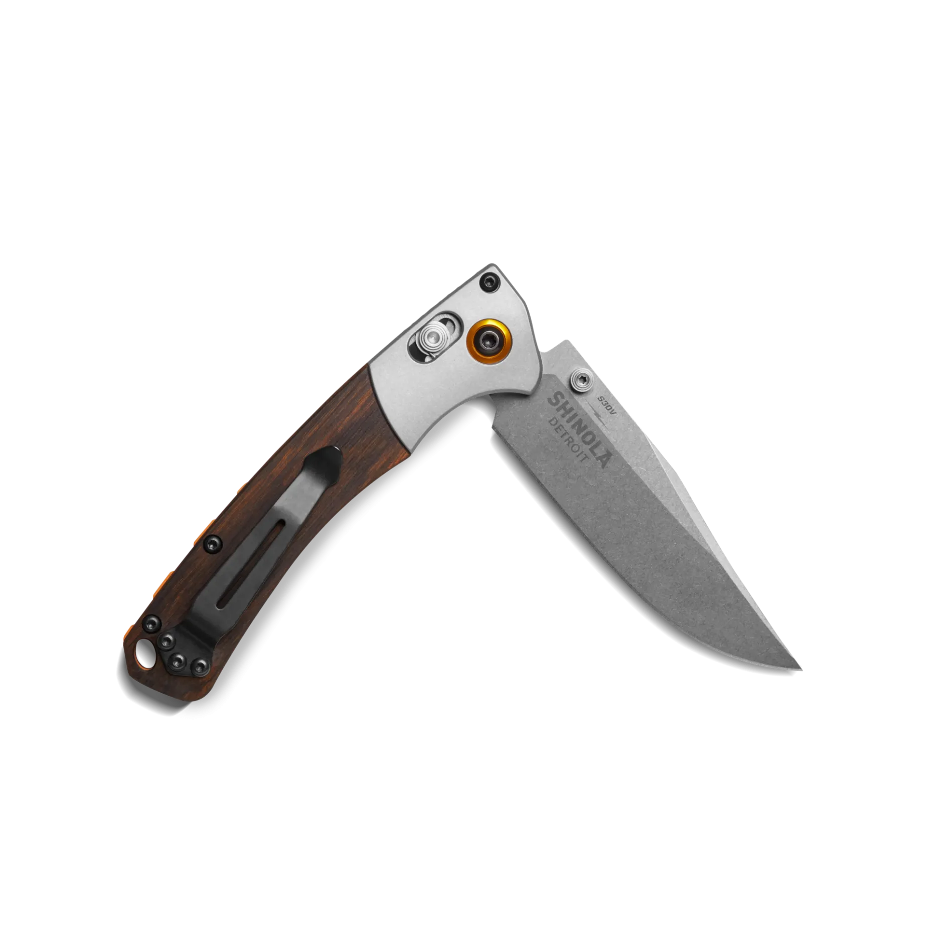 Online Shinola + Benchmade Mini Crooked River Pocket Knife