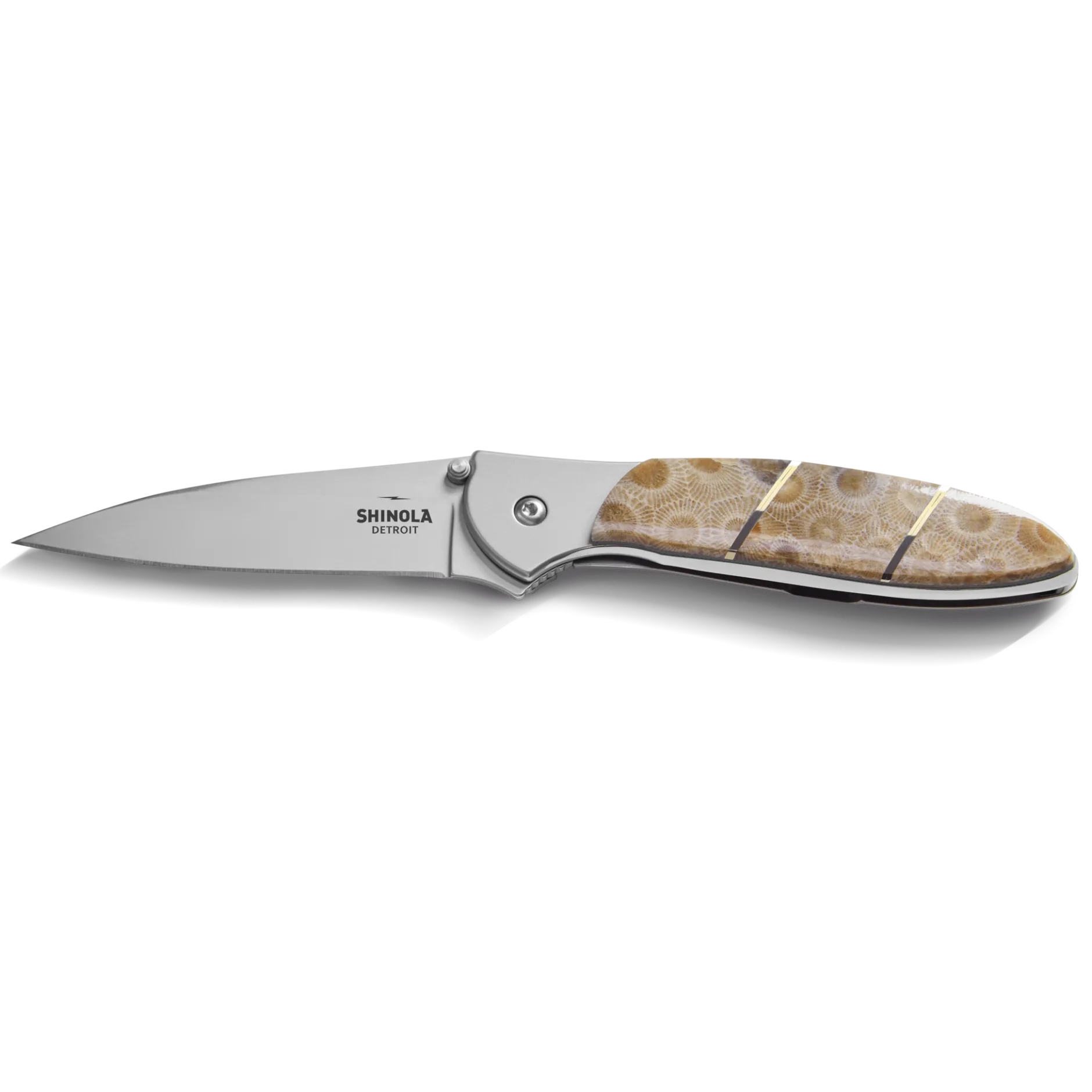 Clearance Shinola + Kershaw Petoskey Stone Pocket Knife