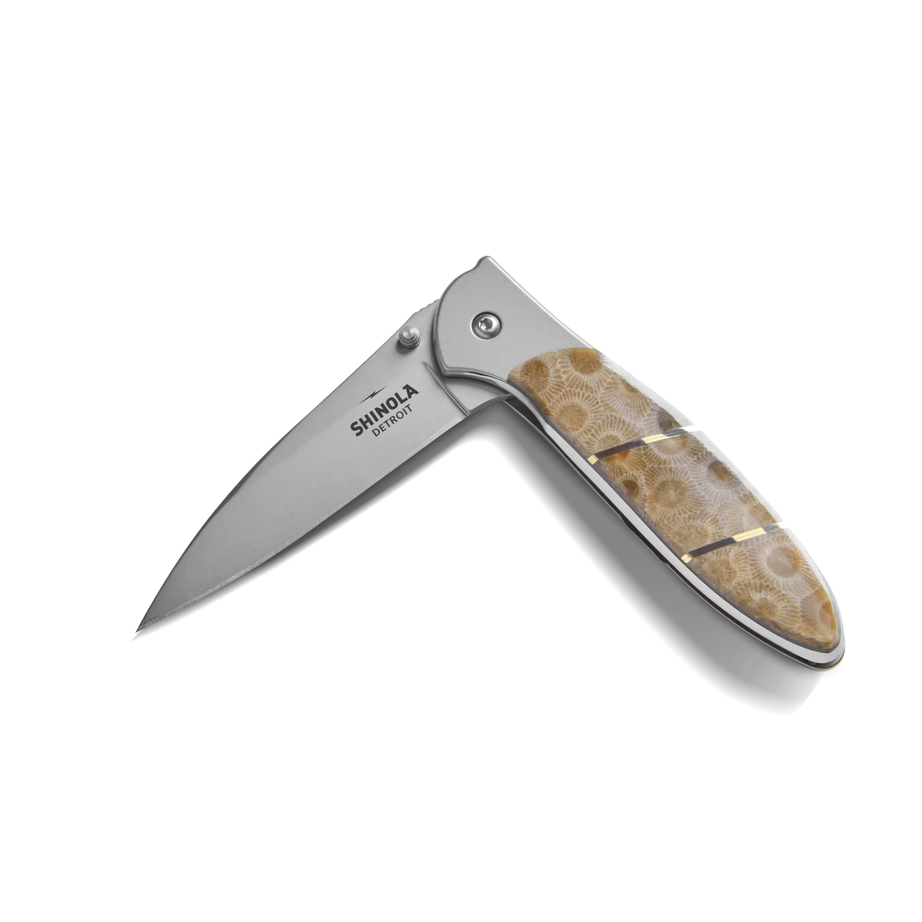 Clearance Shinola + Kershaw Petoskey Stone Pocket Knife